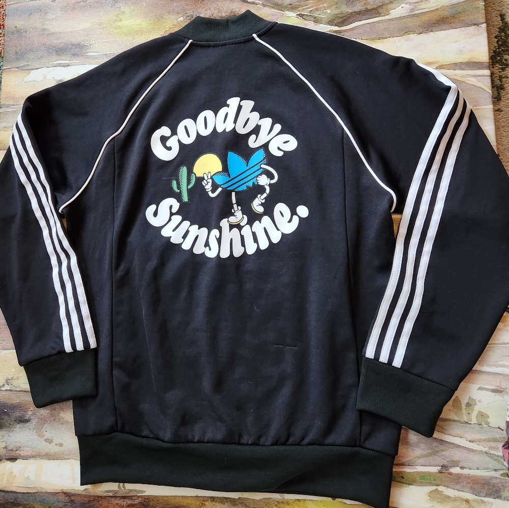 ADIDAS Coachella RARE Sean Wotherspoon GOODBYE SUNSHINE Blue Track Jacket L NWT
